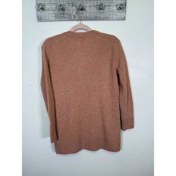 Madewell Merino Wool Donegal Maysfield Cardigan Sweater Peach Oversized M - Picture 4 of 15